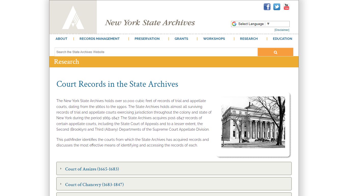 Court Records in the State Archives | New York State Archives